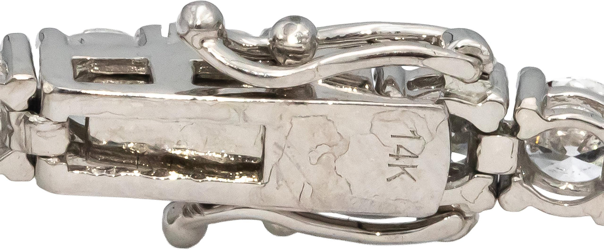 14k White Gold Round Diamond Tennis Bracelet 11.05CT