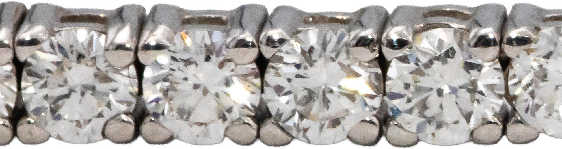 14k White Gold VS Round Diamond Tennis Bracelet 4.65CT