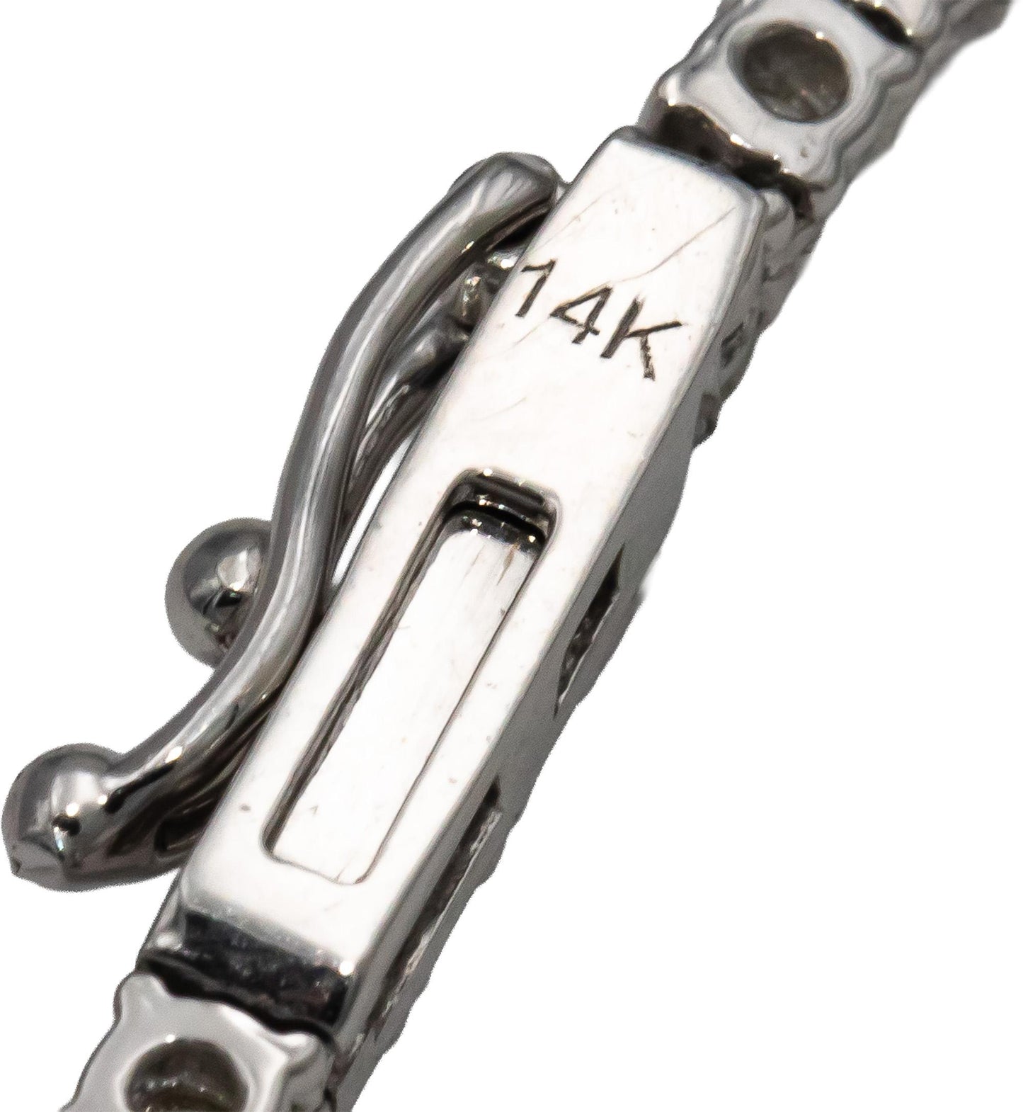 14k White Gold VS Round Diamond Tennis Necklace 7.76CT