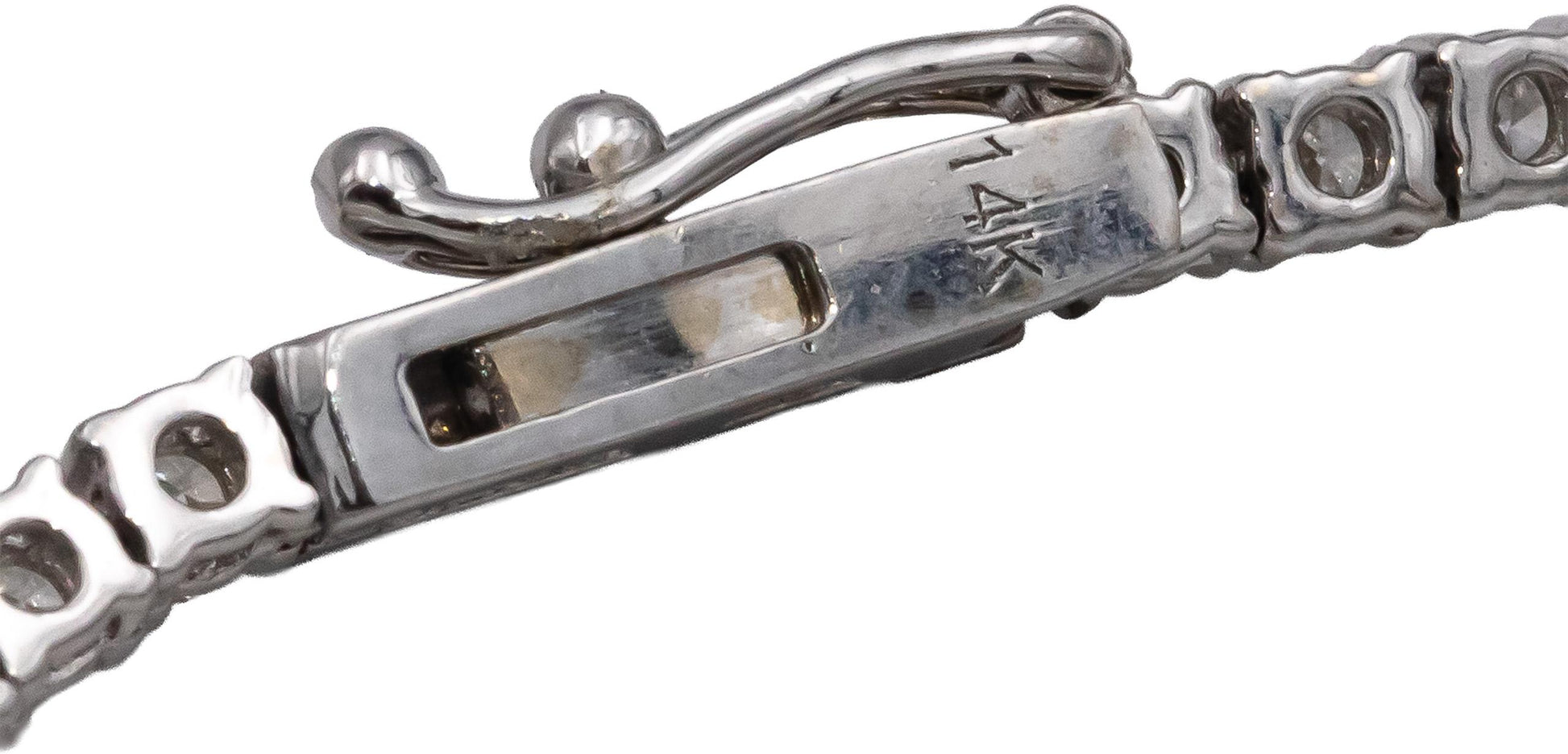 14k White Gold VS Round Diamond Tennis Necklace 7.78CT