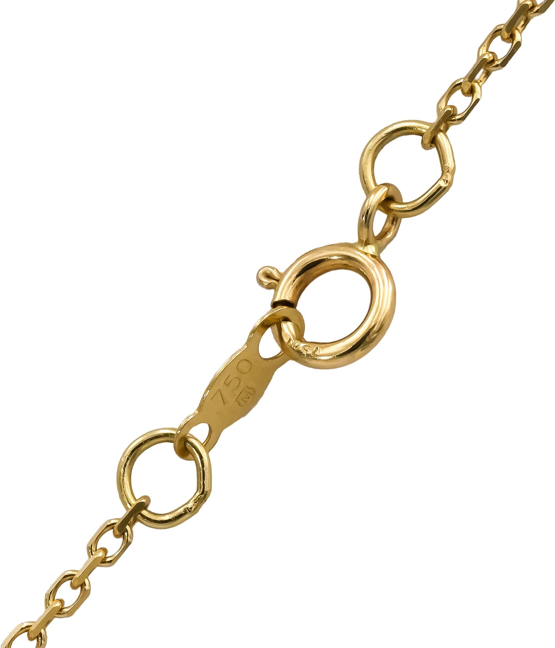 MIKIMOTO 18k Yellow Gold Diamond and Pearl Pendant Necklace 0.05CT