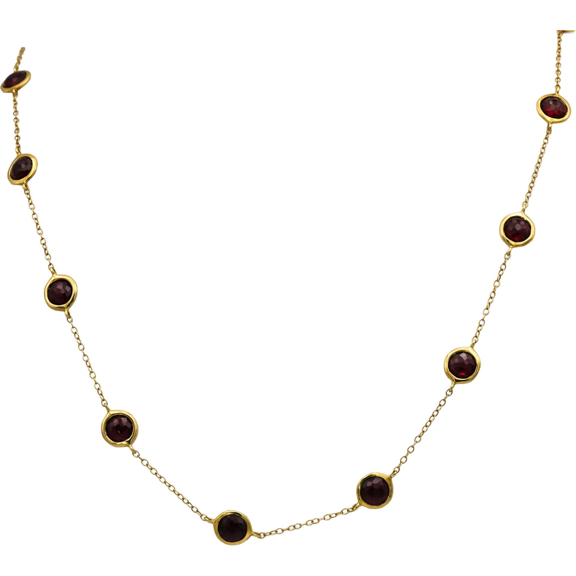 IPPOLITA 18k Yellow Gold Garnet By The Yard Chain Necklace