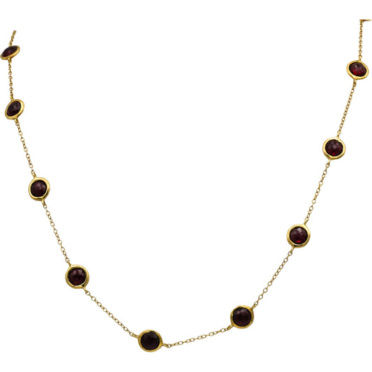 IPPOLITA 18k Yellow Gold Garnet By The Yard Chain Necklace