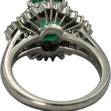 GIA Certified Platinum Colombian Emerald and Diamond Ring 3.06CT Size 6.5