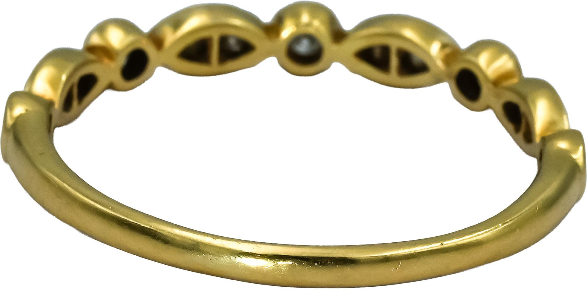18k Yellow Gold Round Diamond Band Ring 0.50CT Size 10.5