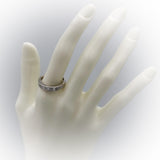 LE VIAN 14k White Gold Princess and Emerald Cut Diamond Ring 0.50CT Size 9