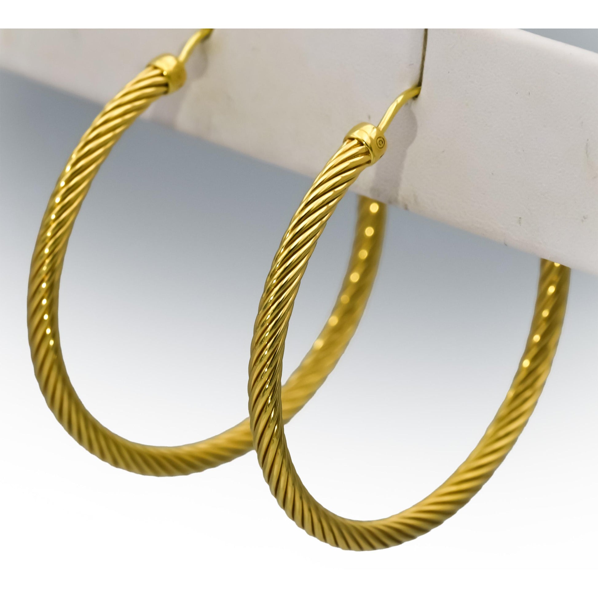 DAVID YURMAN 18k Yellow Gold Classic Cable Hoop Earrings