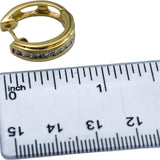 14k Yellow Gold Round Channel Set Diamond Hoop Huggie Earrings 1.0CT