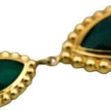 14k Yellow Gold Pear Shaped Chalcedony Drop Dangle Earrings