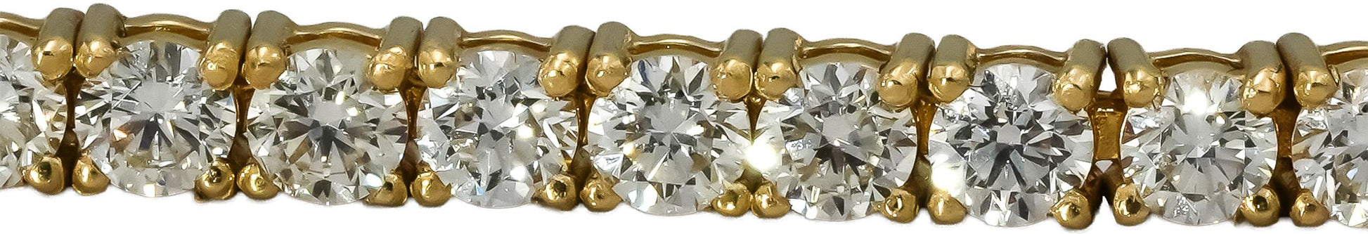 14k Yellow Gold VS Round Diamond Tennis Bracelet 4.92CT