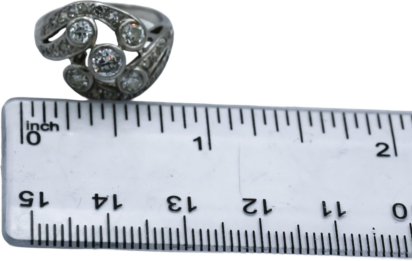 Antique Vintage Platinum Old Euro and Single Cut Diamond Ring 1.50CT Size 5