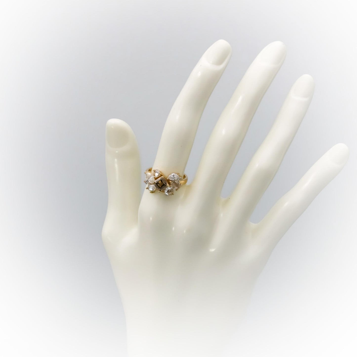 14k Yellow Gold VS Mixed Cuts Diamond Cocktail Ring 2.68CT Size 6.5