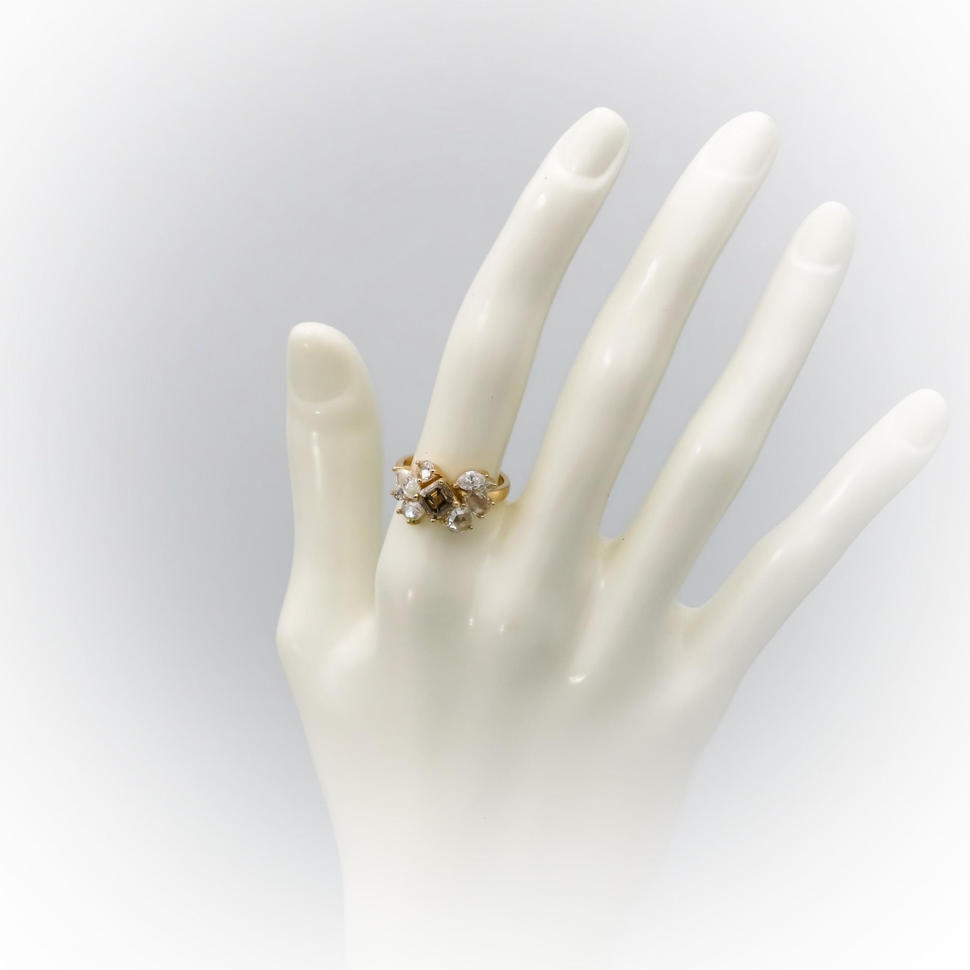14k Yellow Gold VS Mixed Cuts Diamond Cocktail Ring 2.68CT Size 6.5