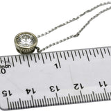 14k White Gold VS Round Lab-Grown Diamond Solitaire Pendant Necklace 2.05CT