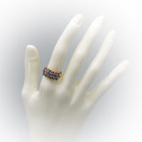 14k Yellow Gold Round Tanzanite Cluster Ring 1.50CT Size 6.75