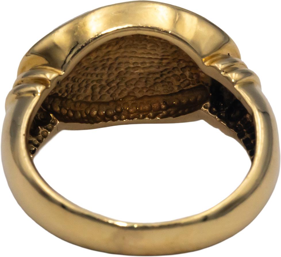 14k Yellow Gold 0.20CT Diamond and Assorted Painted Enamel Ring Size 5.5