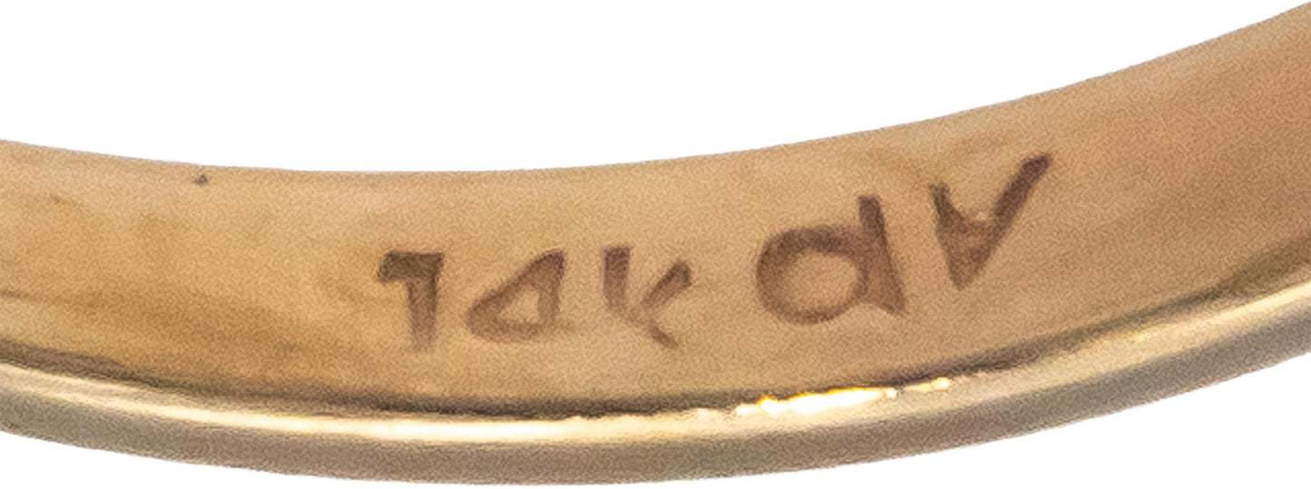 14k Yellow Gold Diamond and Ruby Floral Ring 0.51CT Size 6.25