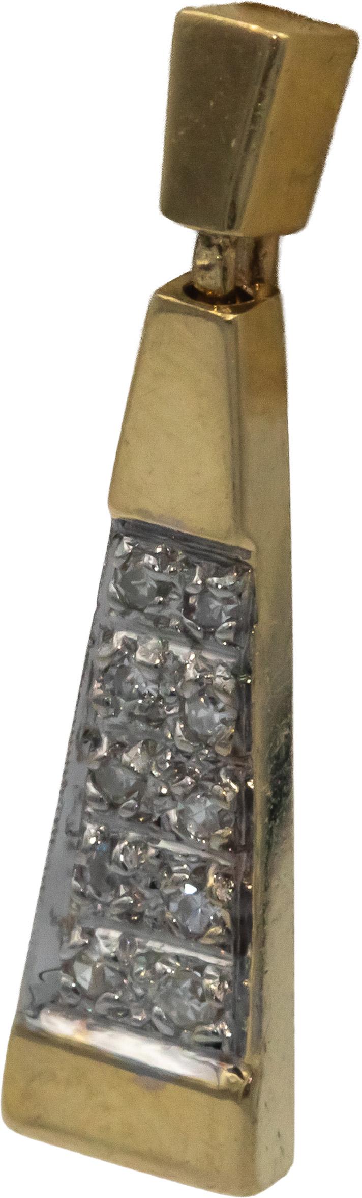 14k Yellow Gold 0.23CT Diamond Drop Dangle Earrings