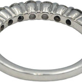10k White Gold Round Diamond Seven-Stone Band Ring 0.50CT Size 6