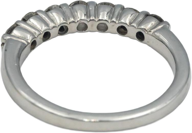 10k White Gold Round Diamond Seven-Stone Band Ring 0.50CT Size 6