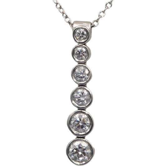 TIFFANY & CO Platinum 0.50CT VS Diamond Jazz Pendant Necklace $6400 Retail