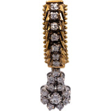 14k Yellow & White Gold VS Diamond Retro Drop Dangle Clip-On Earrings 1.0CT