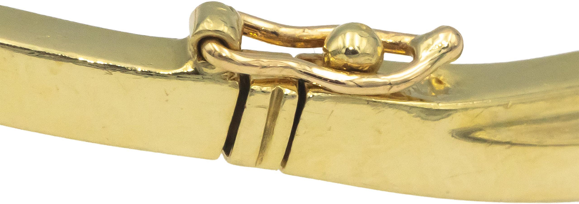 18k Yellow Gold VS Diamond and Emerald Channel Set Wavy Bangle Bracelet 1.50CT