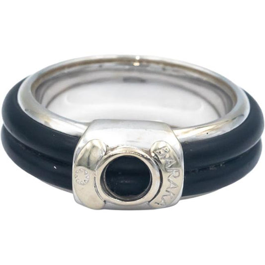 BARAKA Italy 18k White Gold Jewelry Band Ring Size 8