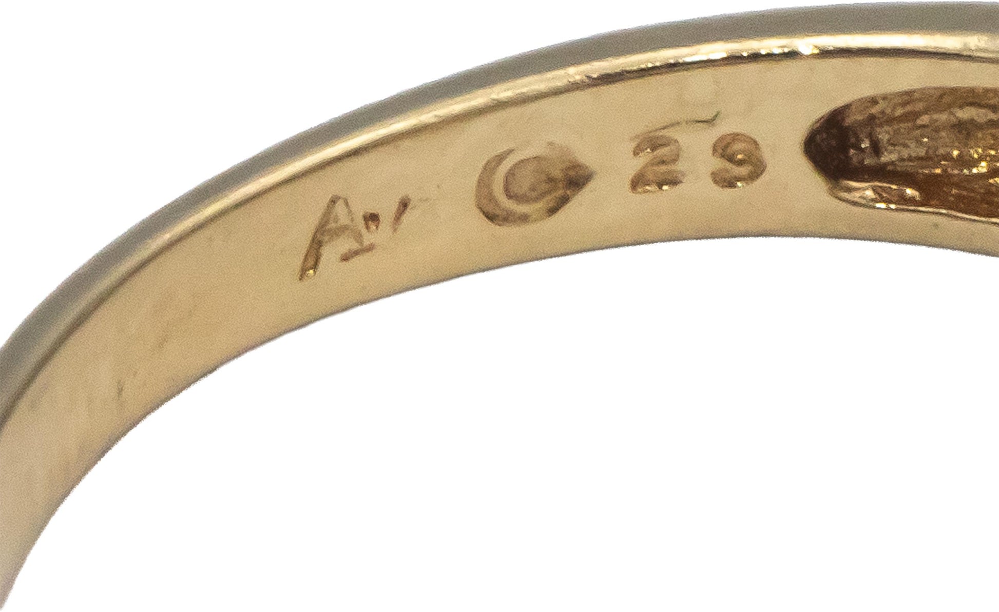 14k Yellow Gold 0.10CT Diamond & 6.4mm Pearl Cocktail Ring Size 7