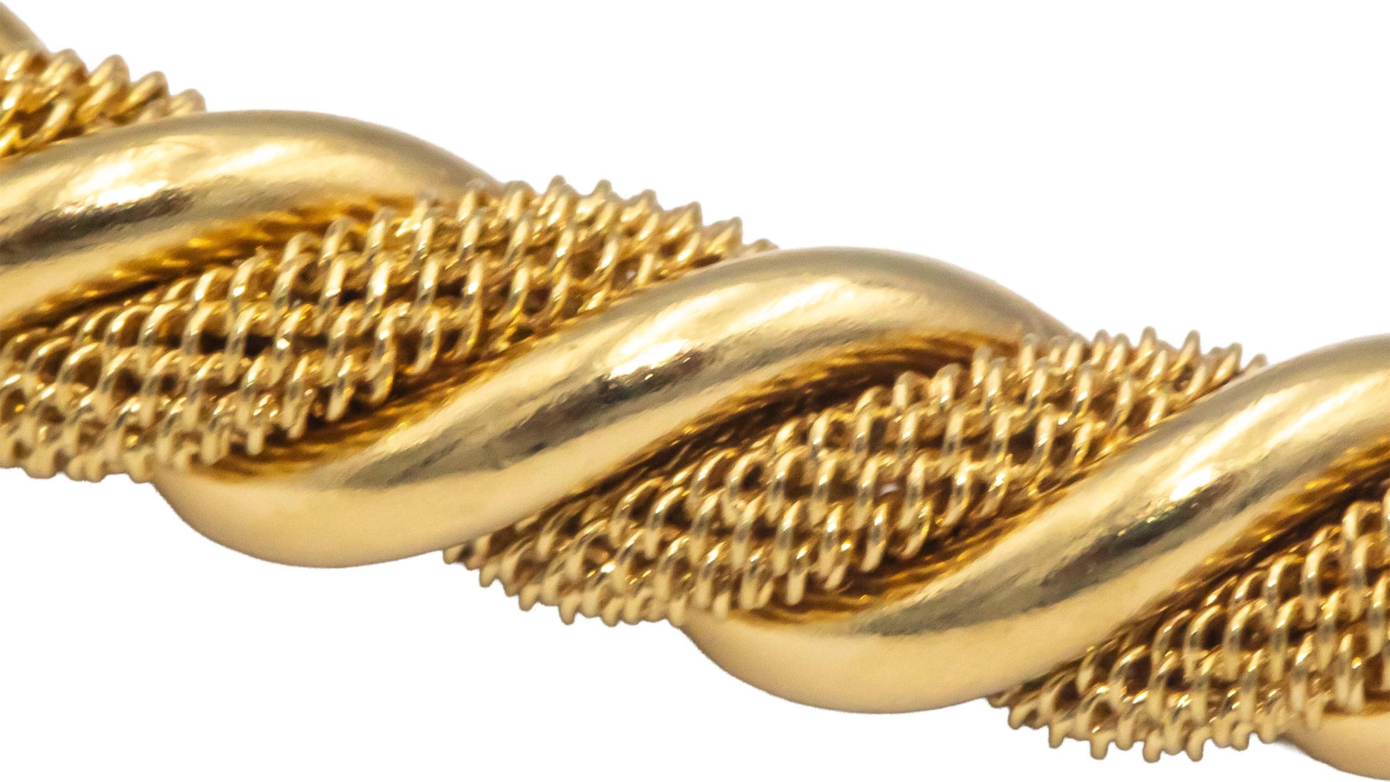 DAVID YURMAN 18k Yellow Gold Jewelry Twisted Open Bangle Cuff Bracelet