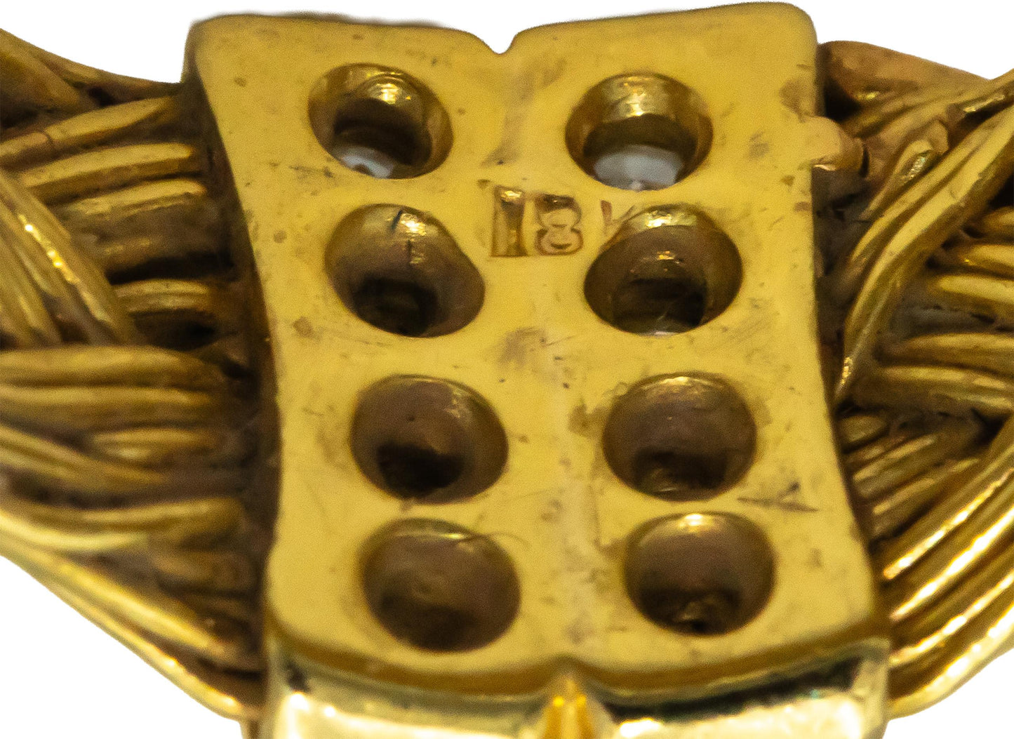 18k Yellow Gold 0.25CT VS Round Cut Diamond Woven Cable Ring Size 7