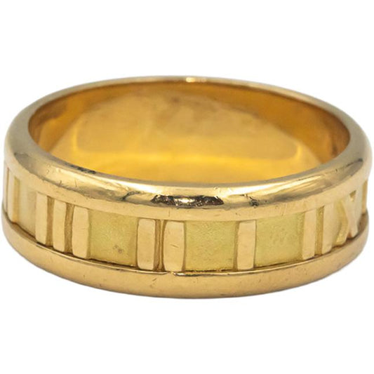 TIFFANY & CO. 18k Yellow Gold Jewelry Atlas Wedding Band Ring Size 9