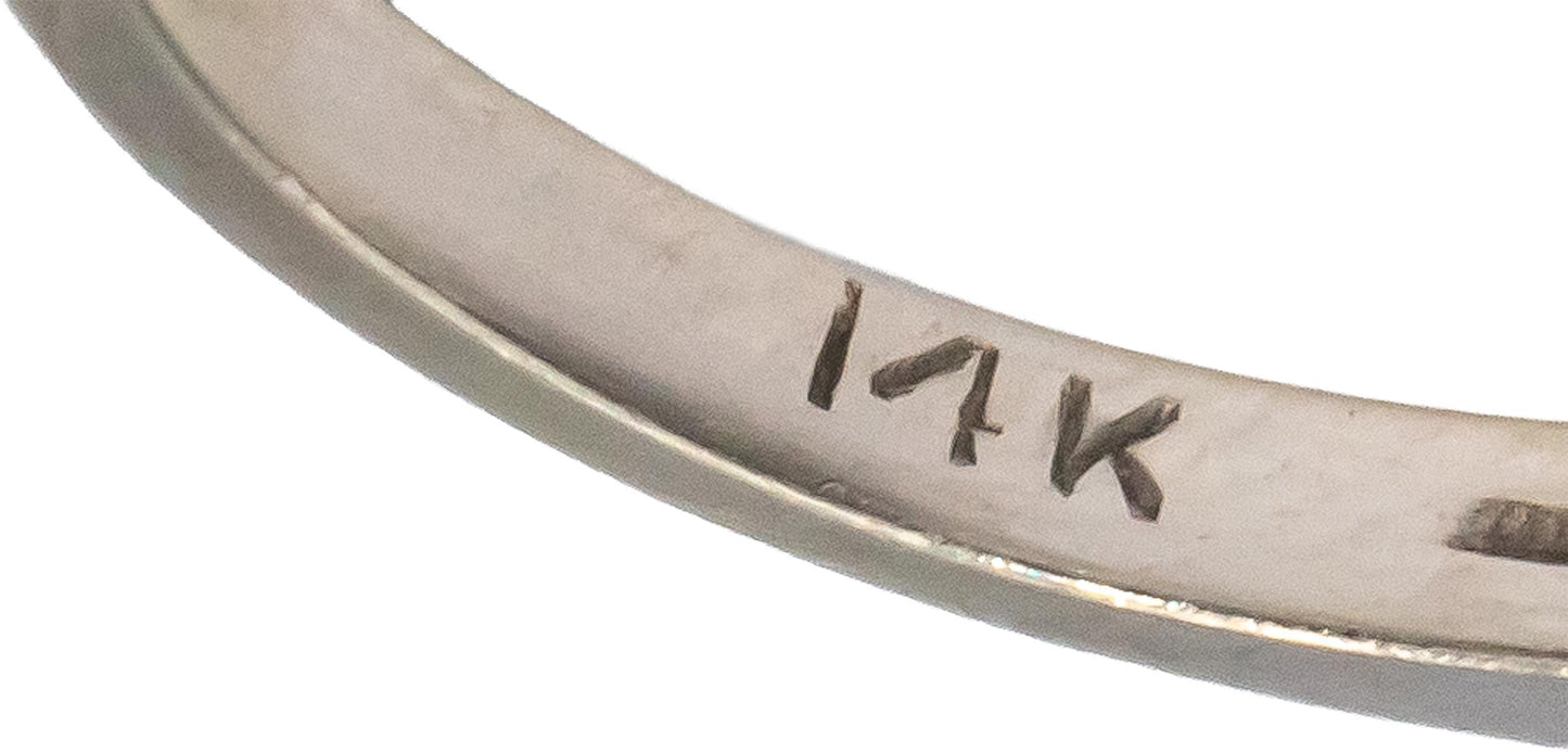 Vintage Antique 14k White Gold VS Diamond Cocktail Ring 1.0CT Size 6.25