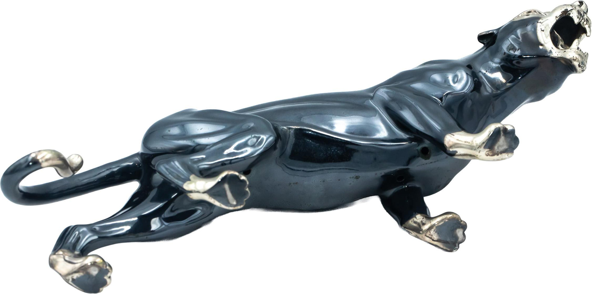 SATURNO Italian Designer Sterling Silver Panther Figurine 880.7 Grams