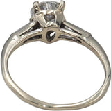 14k White Gold Pear & Baguette Cut Diamond Engagement Ring 0.89CT Size 6