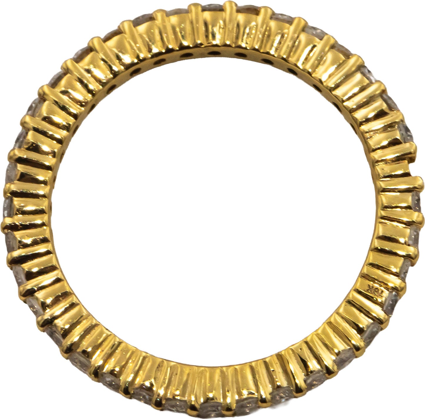 18k Yellow Gold Round Diamond Eternity Band Ring 0.77CT Size 6