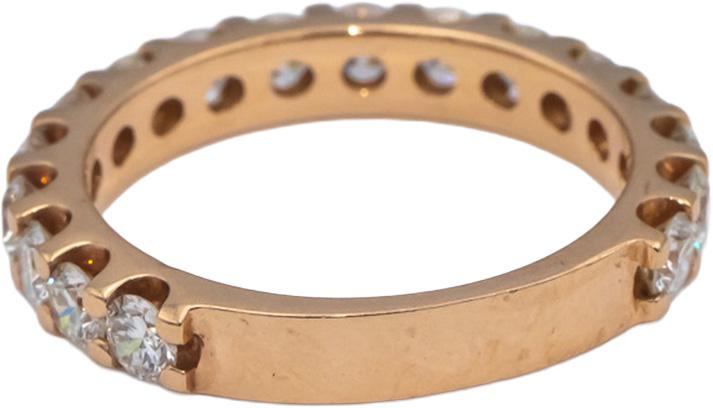 18k Rose Gold VS Round Diamond Half Eternity Band Ring 1.50CT Size 6