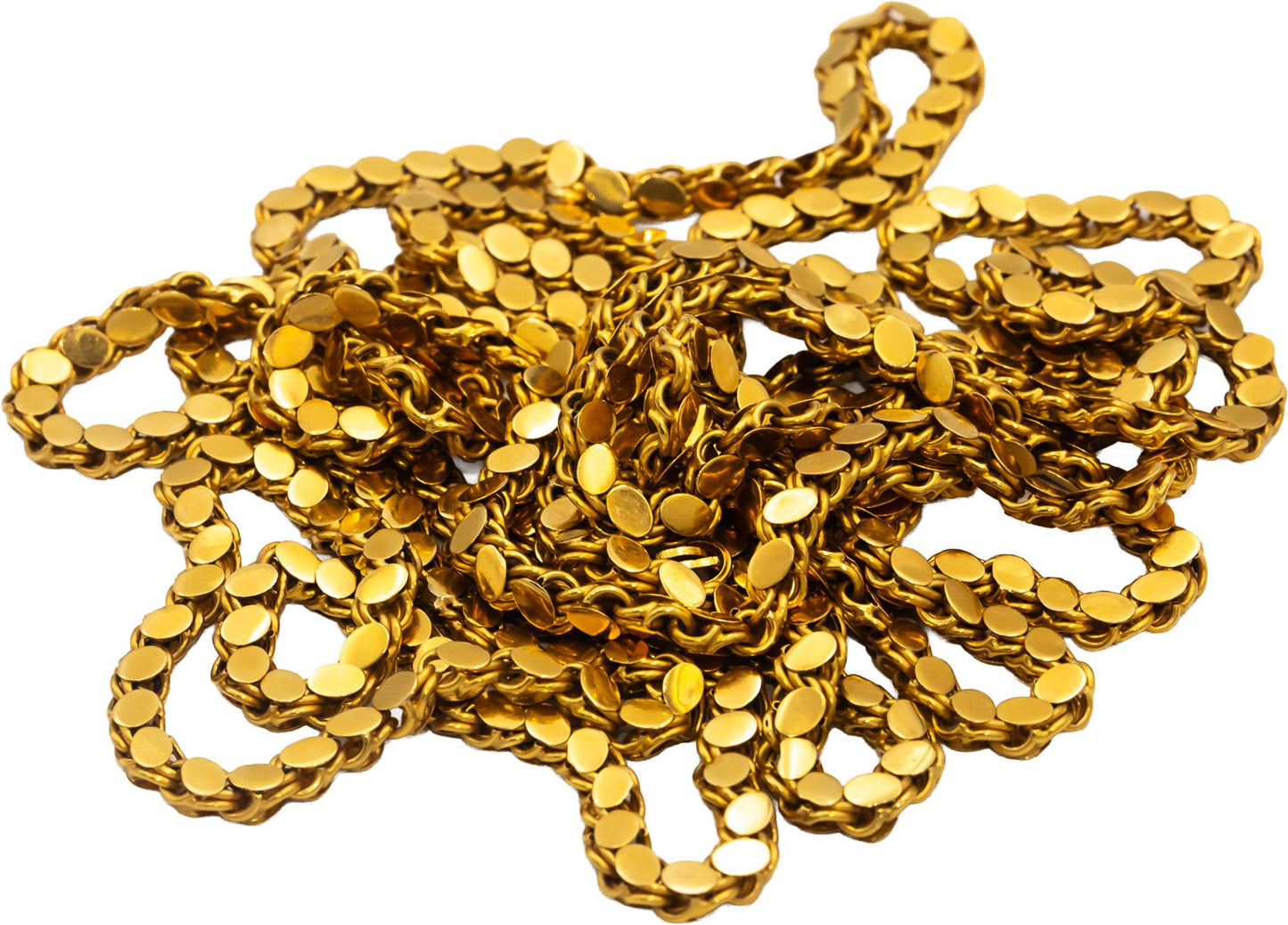 Vintage 18k Yellow Gold 81.5" Opera Length Fancy Link Necklace