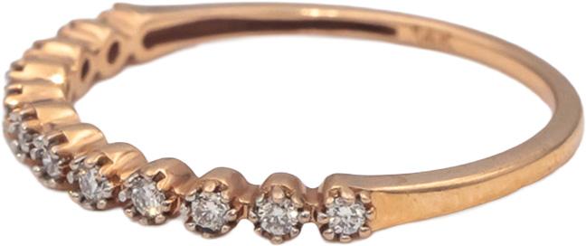 14k Rose Gold Round Diamond Band Ring 0.20CT Size 7.25