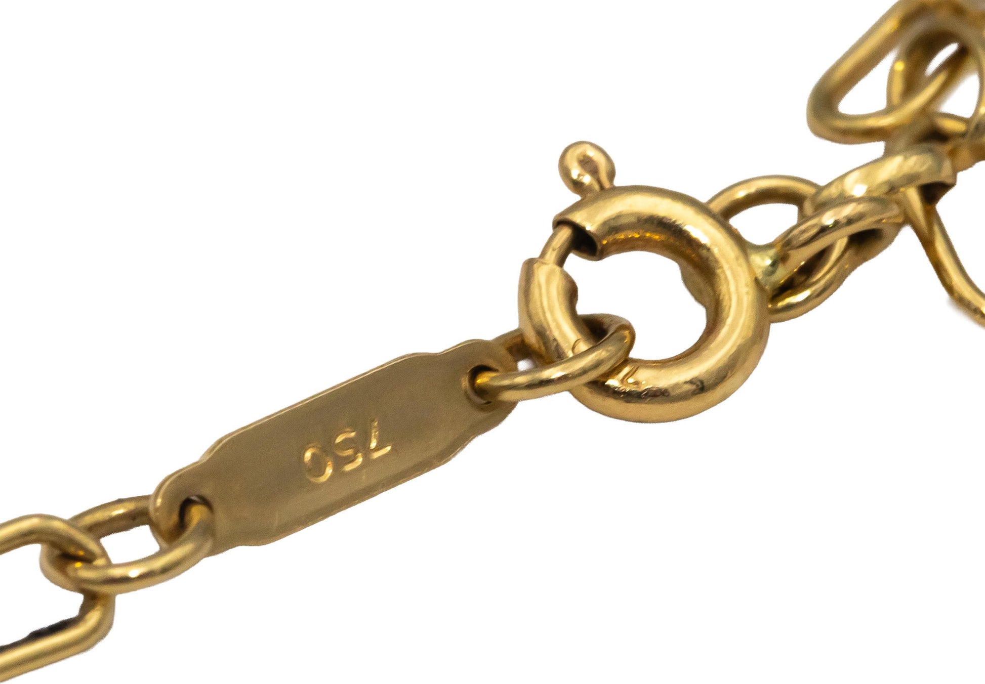 TIFFANY & CO. 18k Yellow Gold Round VS Diamond Padlock Pendant Necklace 0.06CT