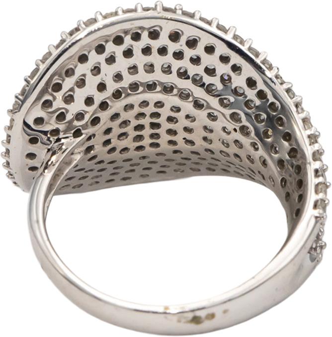 14k White Gold Round Diamond Cluster Cocktail Ring 2.0CT Size 7