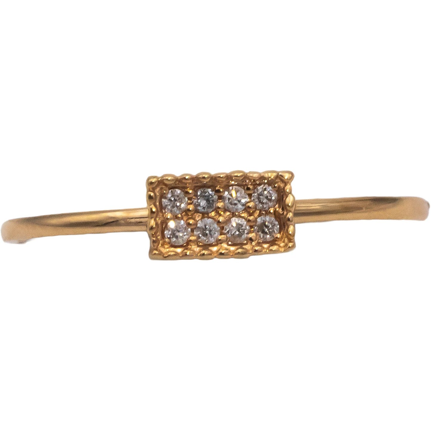 18k Rose Gold VS Round Diamond Band Ring 0.07CT Size 6