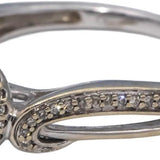 10k White Gold Round Diamond Cocktail Ring 0.25CT Size 7