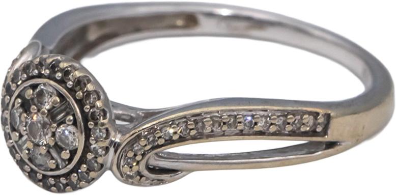 10k White Gold Round Diamond Cocktail Ring 0.25CT Size 7