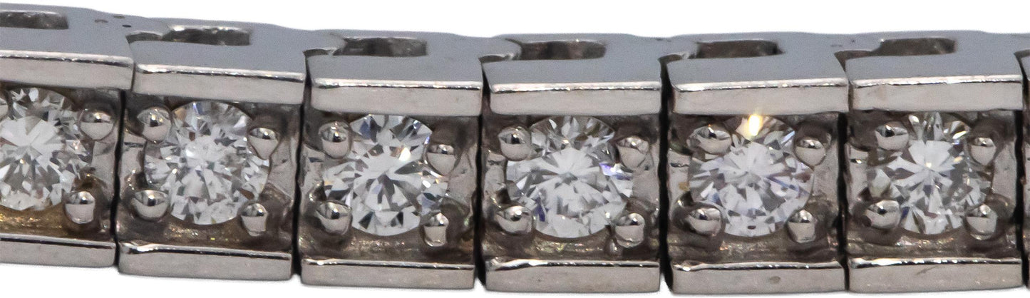 14k White Gold VS Round Diamond Tennis Bracelet 3.0CT