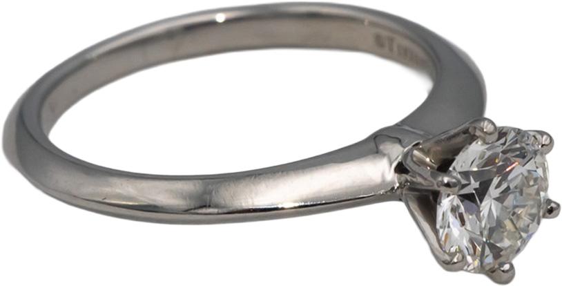 TIFFANY & CO. GIA Certified Platinum VS1/I Diamond Engagement Ring .76CT Sz 5