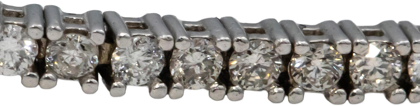 14k White Gold Round Diamond Tennis Bracelet 1.72CT