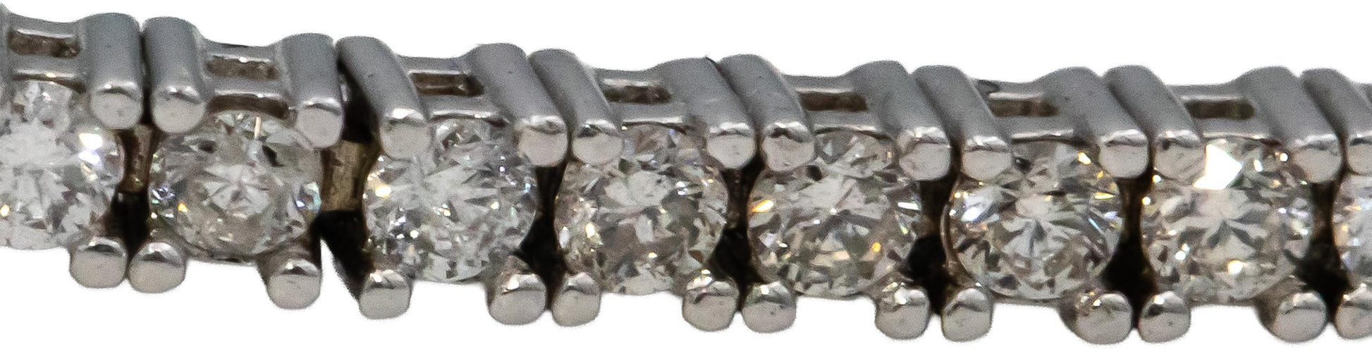 14k White Gold Round Diamond Tennis Bracelet 1.72CT
