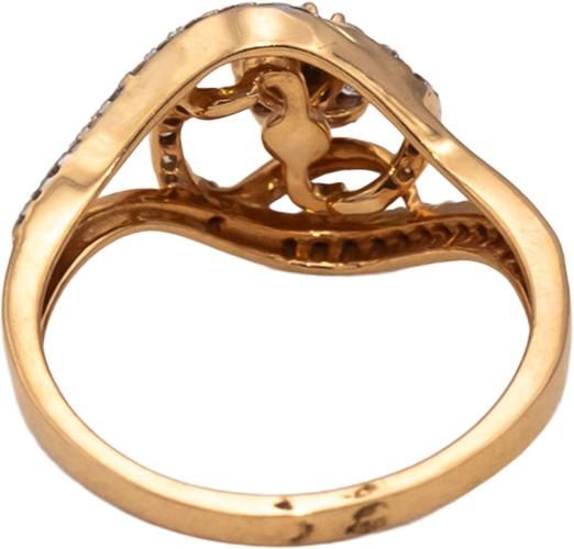 18k Yellow Gold Round Diamond Cluster Cocktail Ring 0.29CT Size 6.25