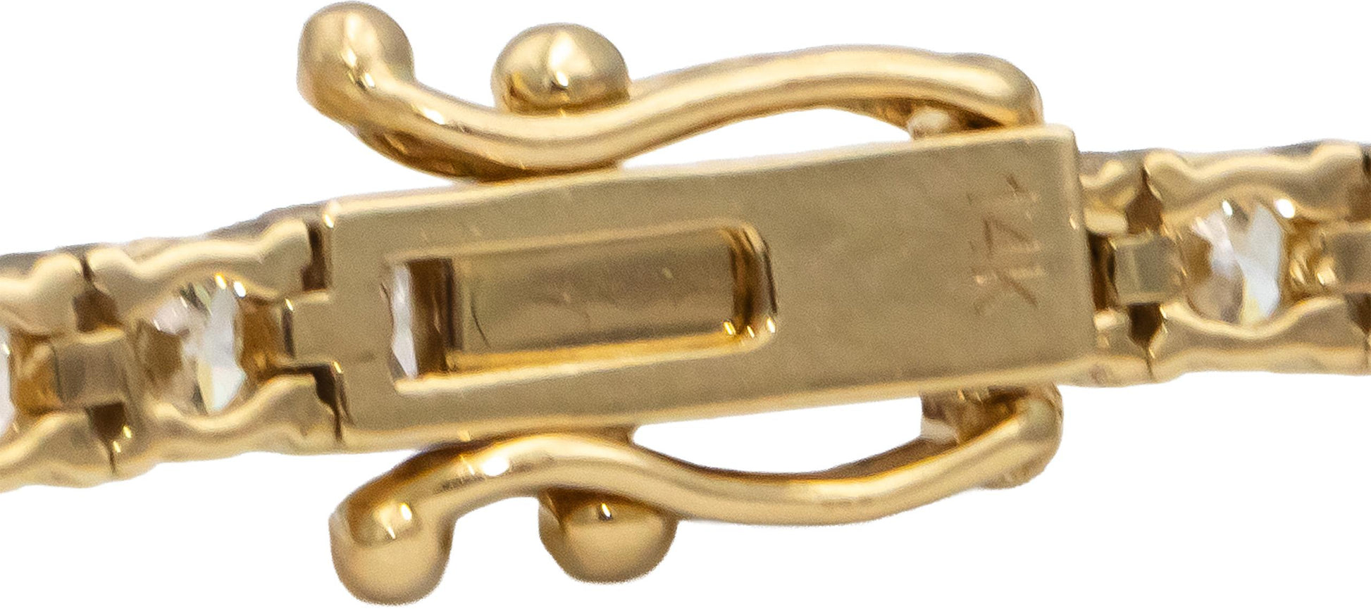 14k Yellow Gold VS Round Diamond Tennis Bracelet 6.0CT